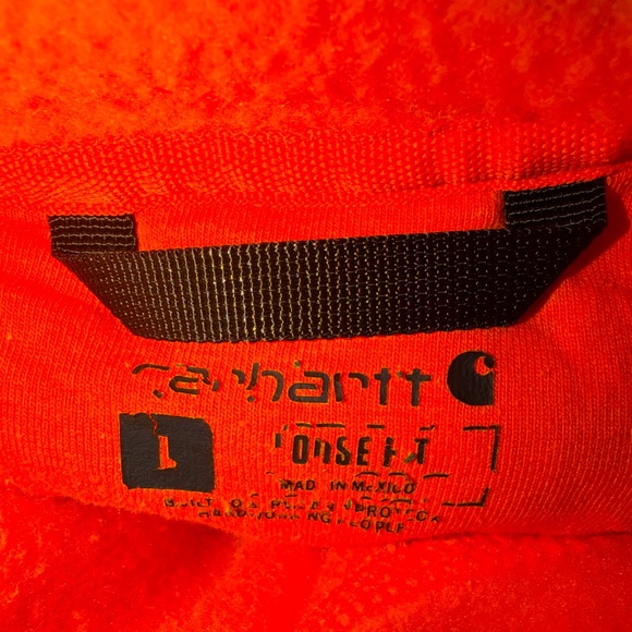 Hazel Boutique Oversized Carhartt Vibrant Orange Hoodie Sweatshirt - Picture 3 of 13